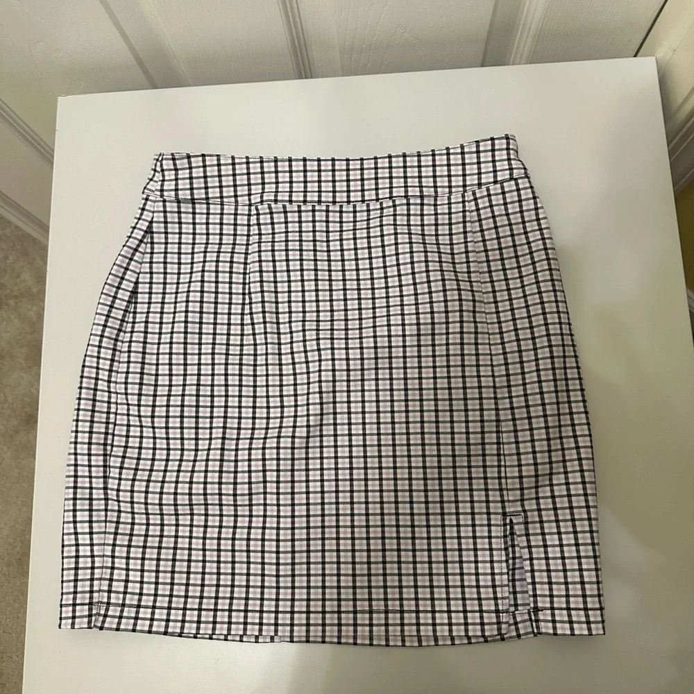 Plaid mini skirt